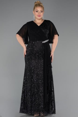 فستان سهرة أنيق بأكمام شيفون قصيرة