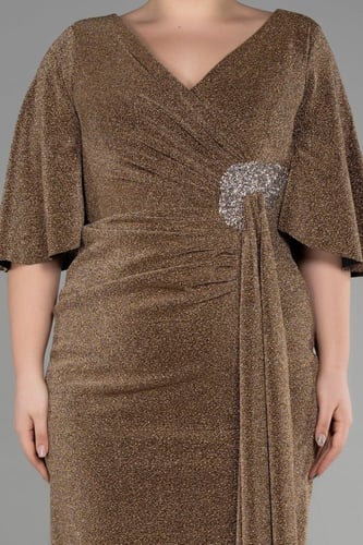 فستان سهرة ميدي بربطة أنيقة