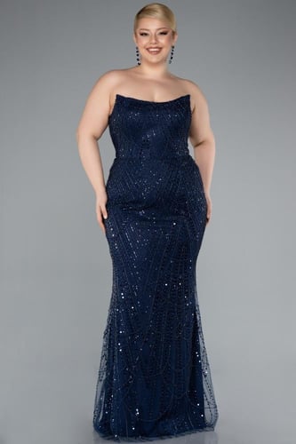 فستان سهرة أنيق مطرز بالخرز