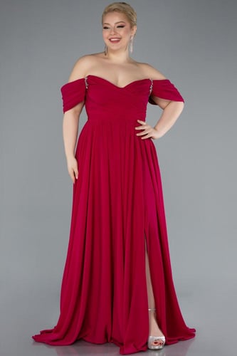 فستان سهرة أنيق بقصة رقبة قارب