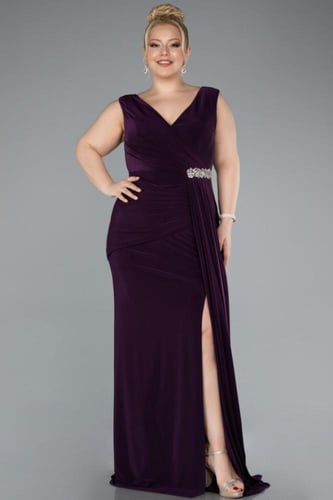 فستان سهرة بقصة ساق ناعمة