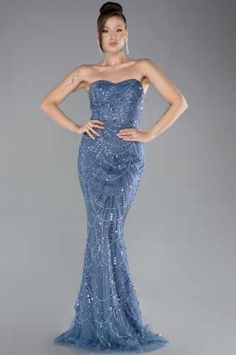 فستان سهرة بتصميم فخم