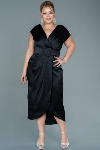 فستان ميدي بحزام خصر