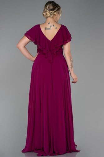 فستان شيفون أنيق بأكمام قصيرة