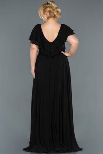 فستان شيفون أنيق بأكمام قصيرة