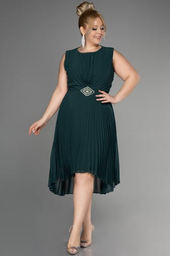 فستان شيفون ميدي بلا أكمام