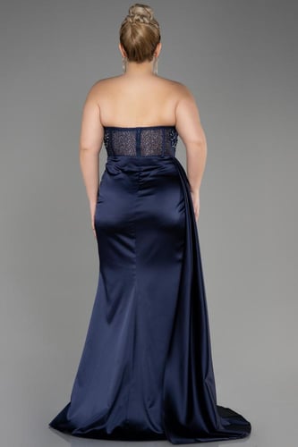 فستان سهرة جميل بقماش الساتان