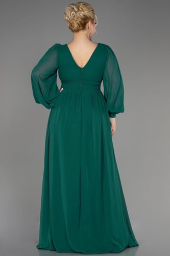 فستان سهرة شيفون بأكمام مفتوحة