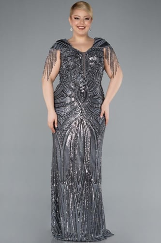 فستان سهرة راقي بقماش الترتر