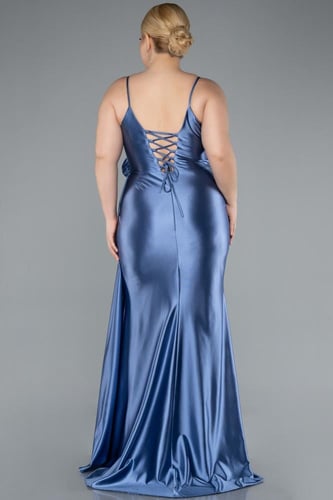 فستان ساتان بخصر على شكل وردة