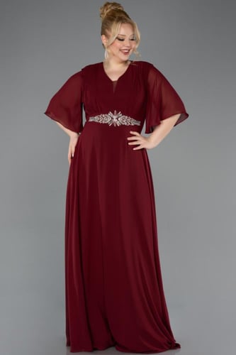 فستان سهرة يتطريز خصر أنيق