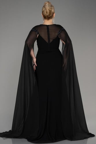 فستان سهرة بأكمام شيفون