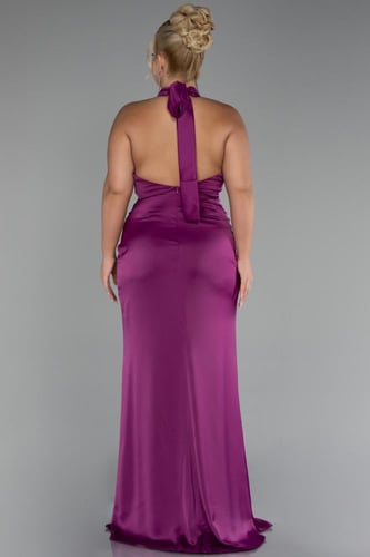 فستان سهرة جميل برقبة