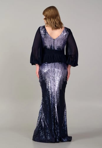 فستان سهرة طويل بالترتر