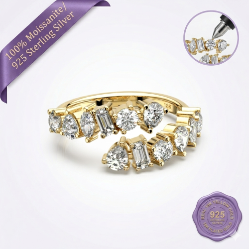 Different shape gold ring