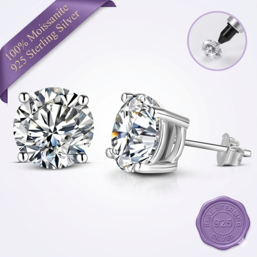 Moissanite Stud Earrings - 0.30