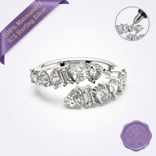 Different shape ring silver