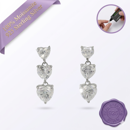 Graduated Heartbeat Earrings