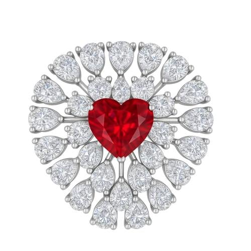 Royal Ruby Heart Ring
