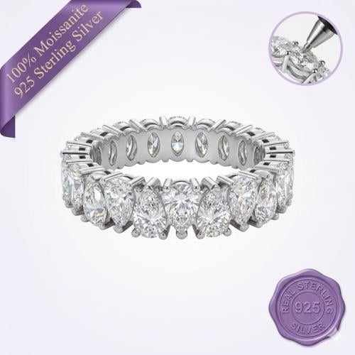 Eternity Pear Moissanite Ring