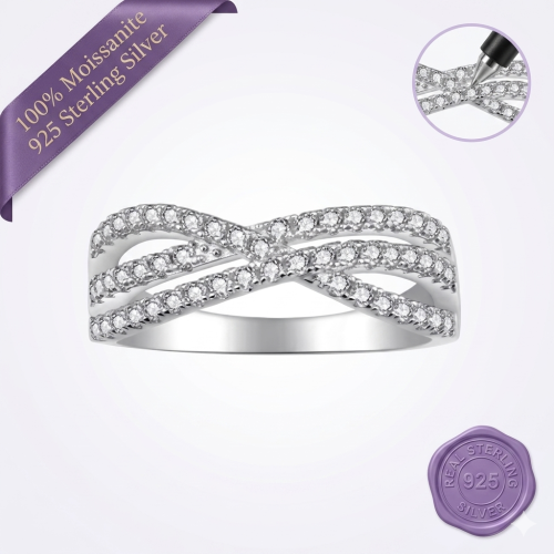 Infinity Cross Pavé Ring