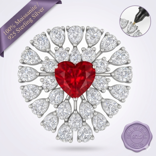 Royal Ruby Heart Ring