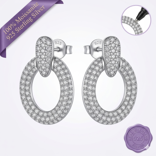 Luxe moissanite Loop Earrings