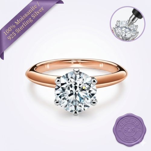 Rose Gold solitaire ring