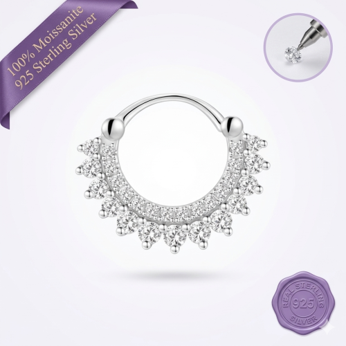 Crystal Sunburst Ear Hoop