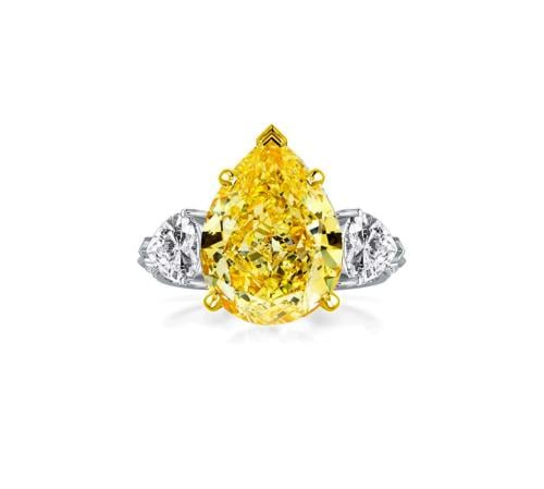 pear trio ring