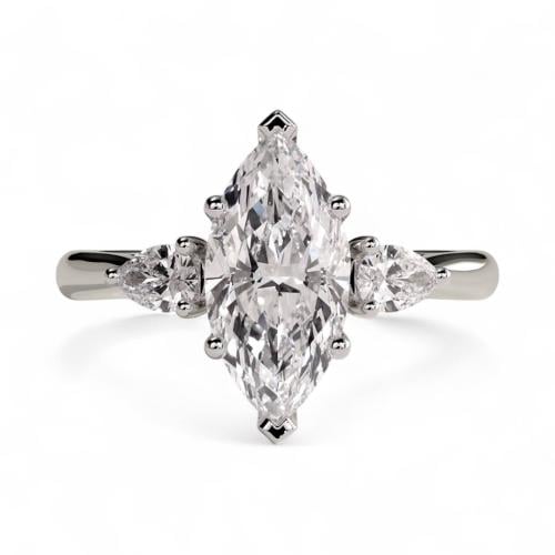 Marquise Elegance Moissanite Ring – 5.00 Carats