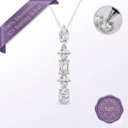 Celestial Harmony Pendant – Mixed Cuts Moissanite