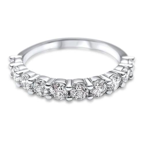 Half Eternity Band Ring 10 stone