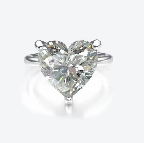 Classic Heart Moissanite Ring – 2 Carat