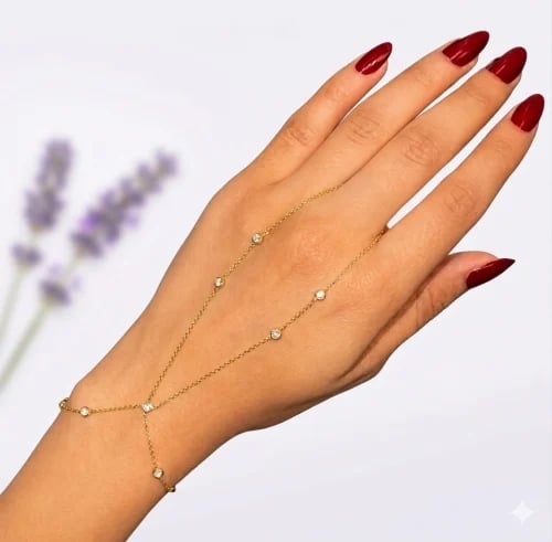 Moissanite chain bracelet 10