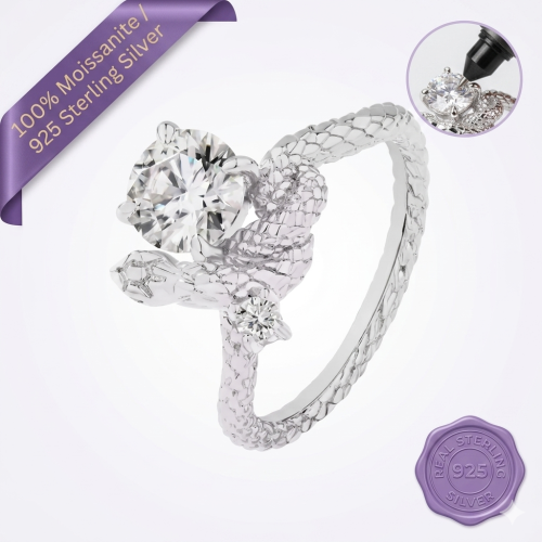 Snake Moissanite Rings