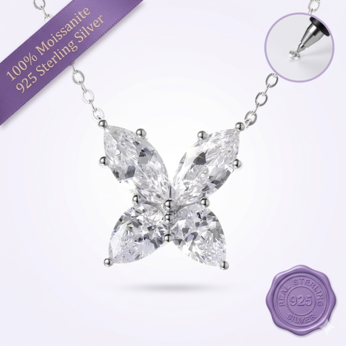Marquise-Cut Floral Necklace