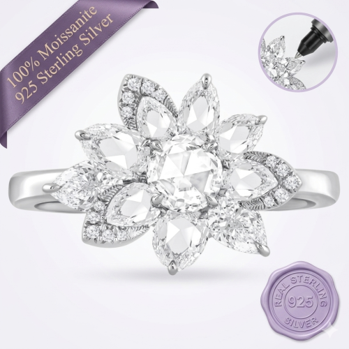 Cascade Cluster Flower Ring