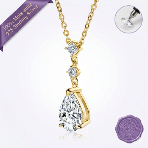 2.0CT Pear Cut Necklace