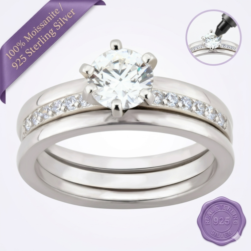 Triple Row Halo Ring