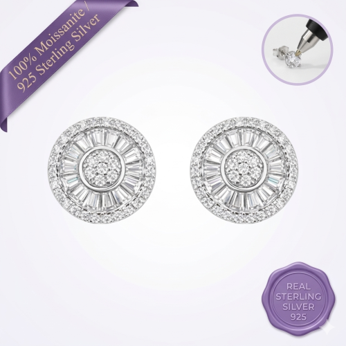 Radiant Circle Stud Earrings