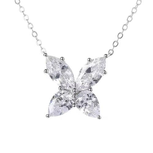 Marquise-Cut Floral Necklace