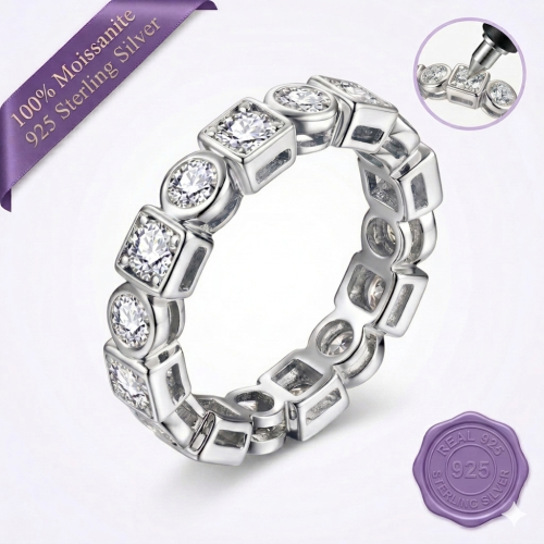 Luxury Moissanite Eternity Rings