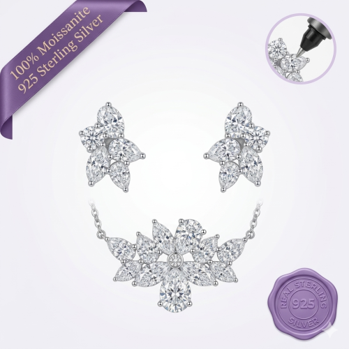Celestial Bloom Set – Silver
