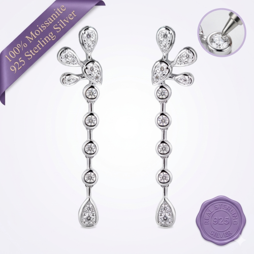 Moissanite Raindrop Earrings