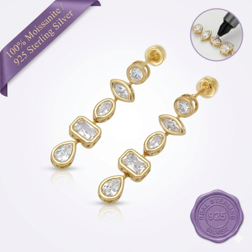 Golden Harmony Drop Earrings