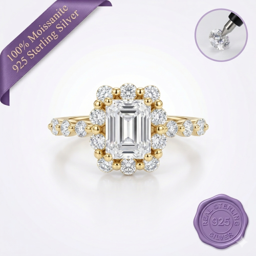 Aurora Crown Emerald Ring
