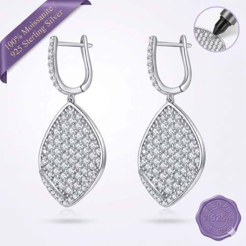 Leaf Pendant Earrings Hoop