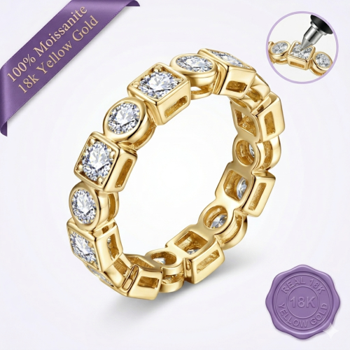 Eternity Gold Moissanite Ring