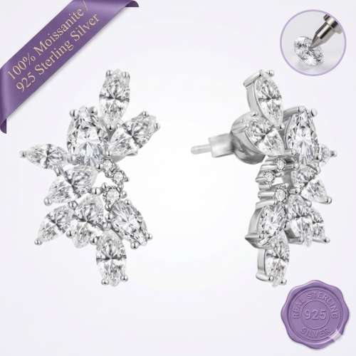 Marquise Silver Elegance Earrings